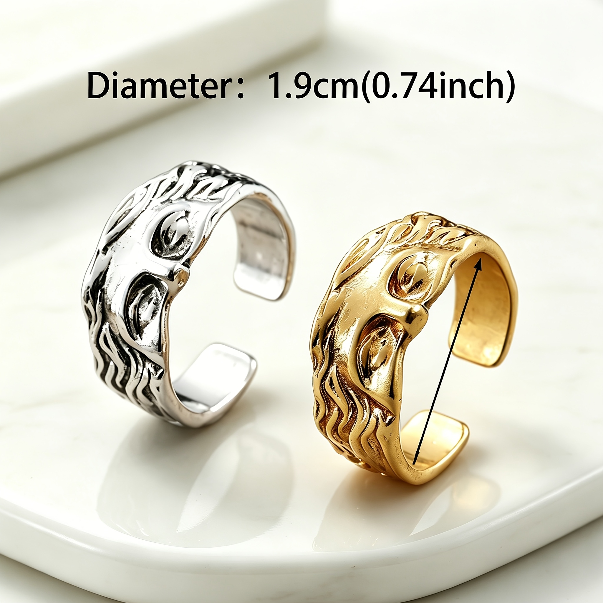 Vintage Fashionable Half-Open Ring for Women